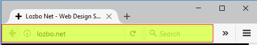 Barra de navegación de Firefox en su versión actual