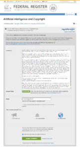 Captura de pantalla de opinión sobre derechos de autor en IA generativa