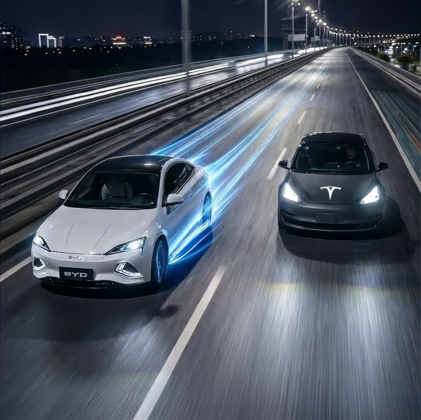 BYD aventajando a Tesla en ventas